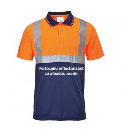 Tricou polo doua culori