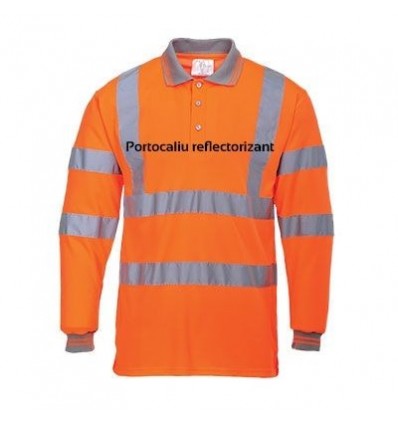 Tricou polo HI-VIS cu maneca lunga