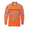 Tricou polo HI-VIS cu maneca lunga